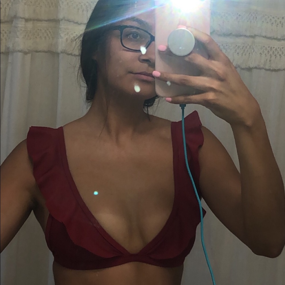 maroon bikini set